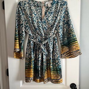 Multicolor Patterned Mini Dress